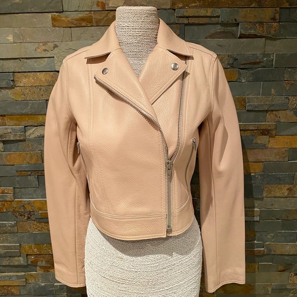 HOST PICK 🌸 T by Alexander Wang Powder Pink Leather Jacket (Multiple sizes) NWT - Picture 12 of 15